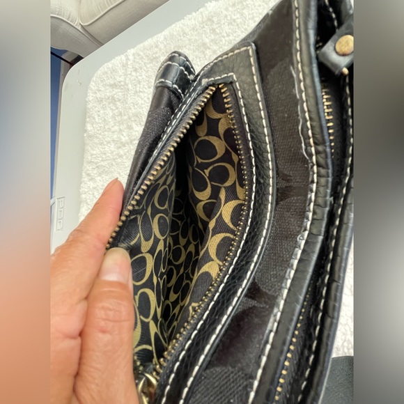 Coach signature print crossbody bag side os - Picture 8 of 15